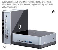 CyberGeek Nano J1 Linux Mini PC, Intel N5095A