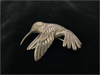Sterling Hummingbird Brooch 7.9gr Signed KBN