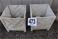 (2) 12x12" Plastic Planter Boxes