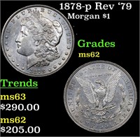 1878-p Rev '79 Morgan $1 Grades Select Unc