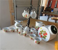 Strawberry Cups, cannister, salt&pepper shaker