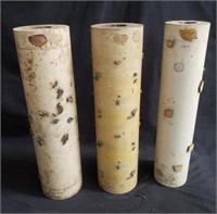 Group of 3 antique industrial wallpaper rollers