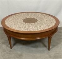MID-CENTURY MOSAIC TILE TOP TABLE