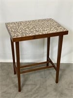 MID-CENTURY MOSAIC TILE TOP TABLE