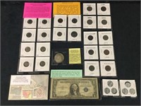 Roosevelt Dimes, Proof Set of Coins, V-Nickel,