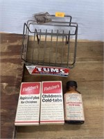 Vintage tums dislplay and fletchers cold medicine