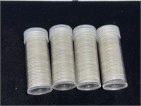 Four Rolls US Silver Quarters