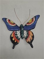 Figural Pottery Wall Hanging - Multi-Color Butterf