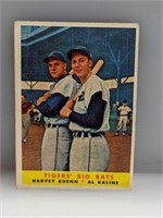 1958 Topps #304 Tigers Big Bats Al Kaline HOF