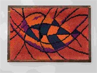 Mid-Century Modern Rya Rug Wall Art