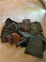 LARGE LOT OF MIX MILITARY UNIFORMS BLANKETS GUN CS