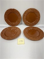 Leaf Acorn Brown Chris Madden Plates