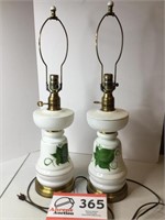 Lamps (2) No Shades 27" Tall