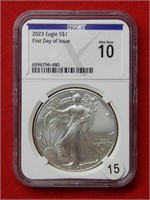 2023 American Eagle NGCX MS10 1 Ounce Silver