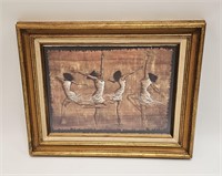 VINTAGE FRAMED MONICA STEWART LITHO DANCERS