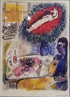 After Chagall Giclee on Wove Paper Reverie