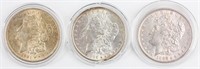 Coin 3 Morgan Silver Dollars 1886, 1896 & 1921