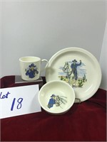 Hopalong WS GEARGS Plate Mug and Bowl Set