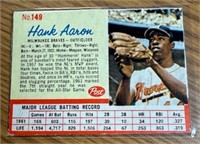 1962 Post Cereal HANK AARON #149 MLB