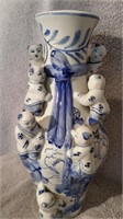 Chinese Jingdezhen Blue And White Porcelain Vase