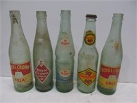 5 old drink bottles