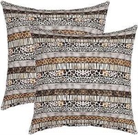 Leopard Print Pillow Covers 24"x24" Set