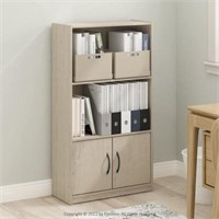 Furinno Gruen 3-Tier Bookcase with 2 Doors