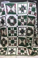 Hand Stitched Floral Quilt  - No Stains