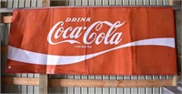Single Sided Coca-Cola Tin Sign, 117" x 48"