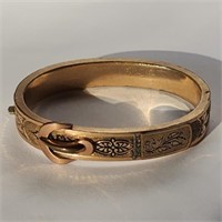 Antique Victorian Gold Filled Bangle Bracelet