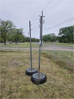Set of 2 Volleyball Poles with tire bases