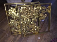 Pair of Gilt Floral Shaped Wall D‚cor Pieces