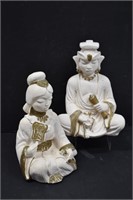 Pair of Asian Statues 1958 Universal Statuary. SEE