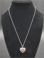 Affinity Heart Diamond Necklace .925 Silver