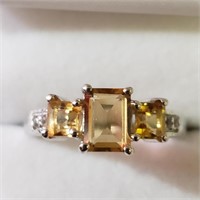 $120 Silver Citrine Ring