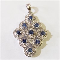 $200 Silver Sapphire Pendant