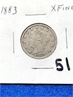 1883  V Nickel X Fine