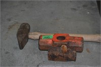 small sledgehammer and 2 sledgehammer heads