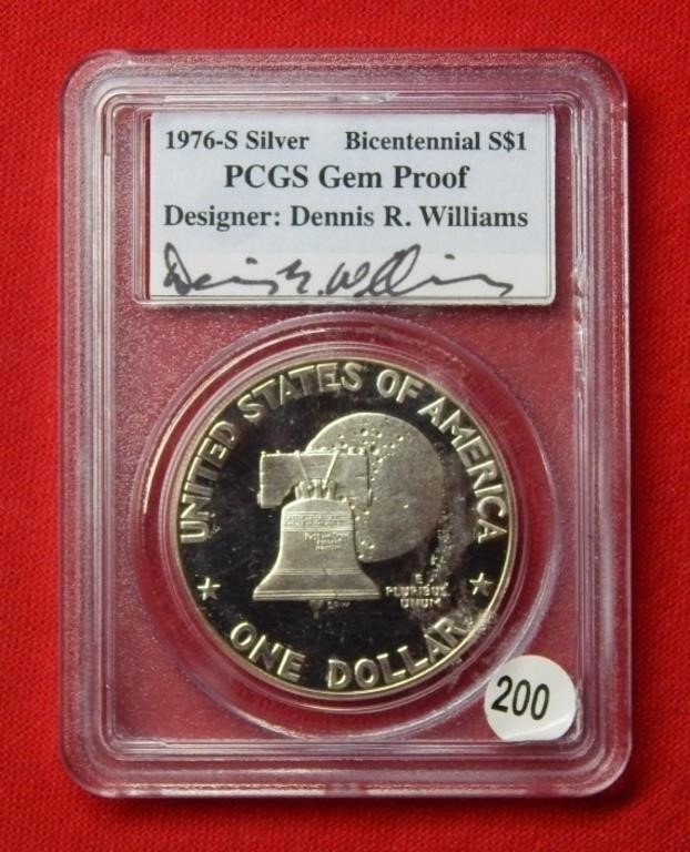 1976 S Eisenhower Silver Dollar PCGS Gem Proof