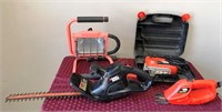 L-BLACK AND DECKER HEDGETRIMMER AND MORE
