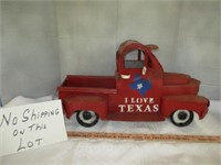 I Love Texas Metal Art Truck Display