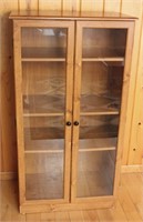53 1/2" Tall Wood Display Cabinet Case