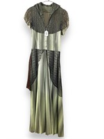 Vintage Ladies Long Art Deco Style Dress