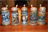 Ducks Unlimited beer steins set of five including