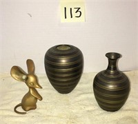 Brass Mouse with Jars