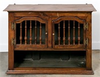 19th C. French Provincial Panettiere Wall Cabinet