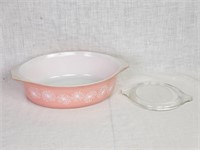 Pyrex Pink Daisy 2.5 Qt. Oval Dish, Pyrex lid