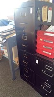 Four drawer metal filing cabinet 53 x 26 x 15, no