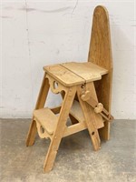 Wooden Stepstool, Seat, and Ironing Board