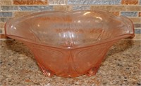 Peach Footed Serving Bowl